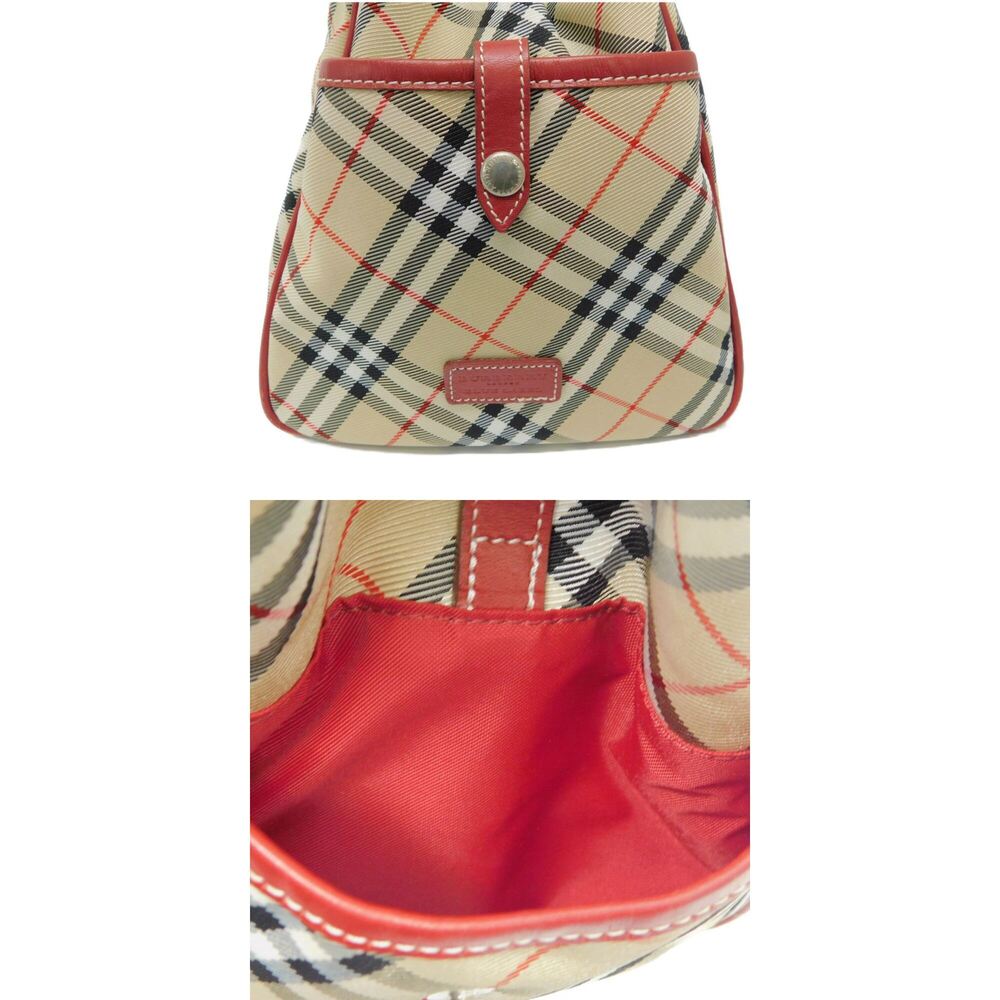 BURBERRY BLUELABEL Check Handbag Red Compact - Picture 7 of 7